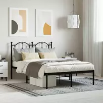 Lova Metalinis lovos rėmas su galvūgaliu, juodos spalvos, 120x200cm