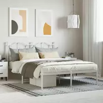 Lova Metalinis lovos rėmas su galvūgaliu, baltos spalvos, 150x200cm