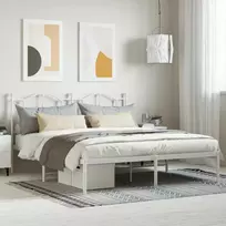 Lova Metalinis lovos rėmas su galvūgaliu, baltos spalvos, 160x200cm