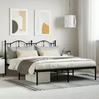 Lova Metalinis lovos rėmas su galvūgaliu, juodos spalvos, 180x200cm
