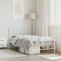 Lova Lovos rėmas su galvūgaliu/kojūgaliu, baltas, 107x203cm, metalas