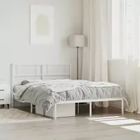Lova Metalinis lovos rėmas su galvūgaliu, baltos spalvos, 120x200cm