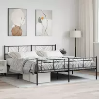 Lova Lovos rėmas su galvūgaliu/kojūgaliu, juodas, 183x213cm, metalas