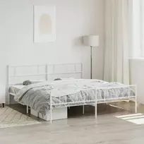 Lova Lovos rėmas su galvūgaliu/kojūgaliu, baltas, 183x213cm, metalas