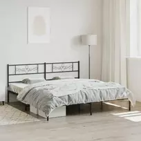 Lova Metalinis lovos rėmas su galvūgaliu, juodos spalvos, 180x200cm