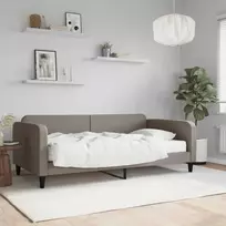 Lova su čiužiniu, taupe spalvos, 100x200cm, audinys