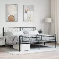 Lova Lovos rėmas su galvūgaliu/kojūgaliu, juodas, 183x213cm, metalas