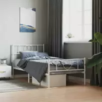 Lova Lovos rėmas su galvūgaliu/kojūgaliu, baltas, 90x200cm, metalas