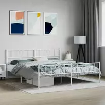 Lova Lovos rėmas su galvūgaliu/kojūgaliu, baltas, 180x200cm, metalas
