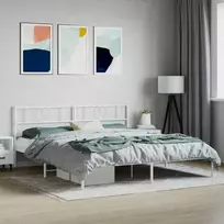 Lova Metalinis lovos rėmas su galvūgaliu, baltos spalvos, 180x200cm