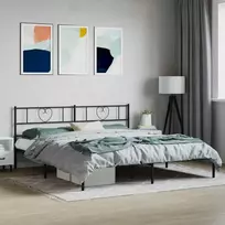 Lova Metalinis lovos rėmas su galvūgaliu, juodos spalvos, 180x200cm