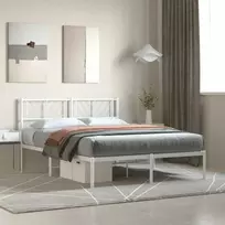 Lova Metalinis lovos rėmas su galvūgaliu, baltos spalvos, 140x200cm