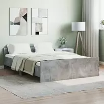 Lova Lovos rėmas su galvūgaliu ir kojūgaliu, betono, 135x190cm