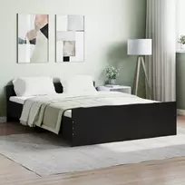 Lova Lovos rėmas su galvūgaliu ir kojūgaliu, juodas, 135x190cm