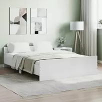 Lova Lovos rėmas su galvūgaliu ir kojūgaliu, baltas, 135x190cm