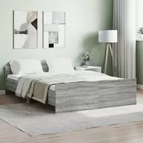 Lova Lovos rėmas su galvūgaliu ir kojūgaliu, pilkas, 135x190cm