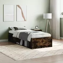 Lova Lovos rėmas, dūminio ąžuolo spalvos, 75x190cm, mažas vienvietis