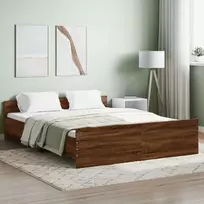 Lova Lovos rėmas su galvūgaliu ir kojūgaliu, rudas, 150x200cm