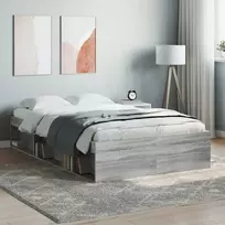 Lova Lovos rėmas, pilkos ąžuolo spalvos, 120x190cm, mažas dvivietis