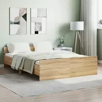 Lova Lovos rėmas su galvūgaliu ir kojūgaliu, ąžuolo, 140x190cm