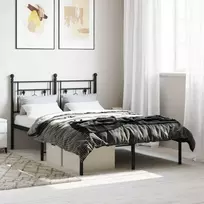 Lova Metalinis lovos rėmas su galvūgaliu, juodos spalvos, 120x190 cm