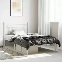 Lova Metalinis lovos rėmas su galvūgaliu, baltos spalvos, 107x203cm