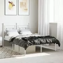 Lova Metalinis lovos rėmas su galvūgaliu, baltos spalvos, 120x200cm