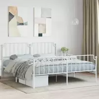 Lova Lovos rėmas su galvūgaliu/kojūgaliu, baltas, 183x213cm, metalas
