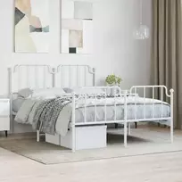 Lova Lovos rėmas su galvūgaliu/kojūgaliu, baltas, 140x200cm, metalas