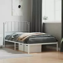 Lova Metalinis lovos rėmas su galvūgaliu, baltos spalvos, 107x203cm