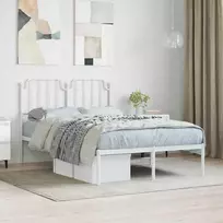 Lova Metalinis lovos rėmas su galvūgaliu, baltos spalvos, 120x200cm