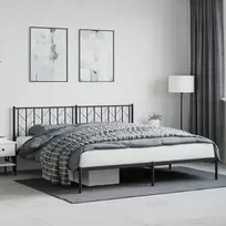 Lova Metalinis lovos rėmas su galvūgaliu, juodos spalvos, 193x203cm
