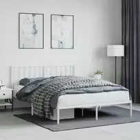 Metalinis lovos rėmas su galvūgaliu, baltos spalvos, 150x200cm