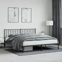Lova Metalinis lovos rėmas su galvūgaliu, juodos spalvos, 180x200cm