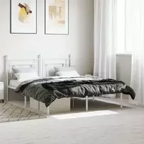Lova Metalinis lovos rėmas su galvūgaliu, baltos spalvos, 150x200cm