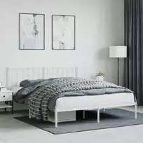 Lova Metalinis lovos rėmas su galvūgaliu, baltos spalvos, 160x200cm