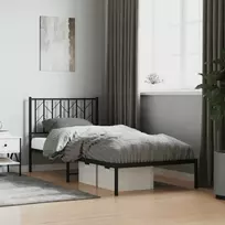 Lova Metalinis lovos rėmas su galvūgaliu, juodos spalvos, 90x200cm