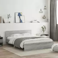 Lova Lovos rėmas su galvūgaliu, pilkos ąžuolo spalvos, 140x200cm