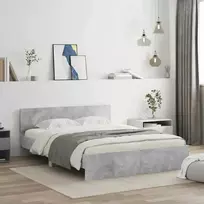 Lova Lovos rėmas su galvūgaliu, betono pilkos spalvos, 150x200cm