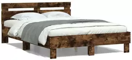 Lova Lovos rėmas su galvūgaliu, dūminio ąžuolo, 135x190cm, mediena