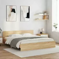 Lova Lovos rėmas su galvūgaliu, sonoma ąžuolo spalvos, 180x200cm