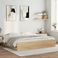 Lova Lovos rėmas su stalčiais, ąžuolo, 180x200cm, apdirbta mediena