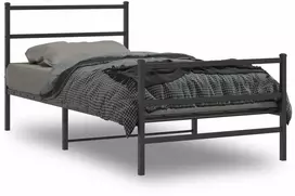 Lova Lovos rėmas su galvūgaliu/kojūgaliu, juodas, 107x203cm, metalas