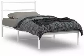 Lova Metalinis lovos rėmas su galvūgaliu, baltos spalvos, 100x200cm