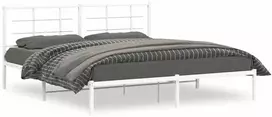 Lova Metalinis lovos rėmas su galvūgaliu, baltos spalvos, 183x213cm