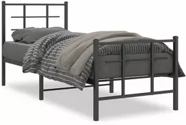Lova Lovos rėmas su galvūgaliu/kojūgaliu, juodas, 75x190cm, metalas