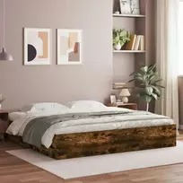 Lova Lovos rėmas su stalčiais, dūminio ąžuolo, 160x200cm, mediena