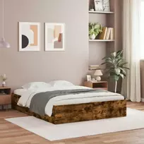 Lova Lovos rėmas su stalčiais, dūminio ąžuolo, 140x200cm, mediena