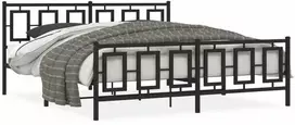 Lova Lovos rėmas su galvūgaliu/kojūgaliu, juodas, 183x213cm, metalas