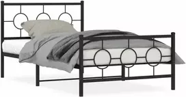 Lova Lovos rėmas su galvūgaliu/kojūgaliu, juodas, 107x203cm, metalas